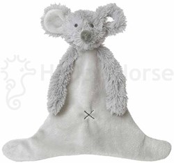Happy Horse knuffeldoekje muis Mindy - grijs - 23 cm baby cadeau
