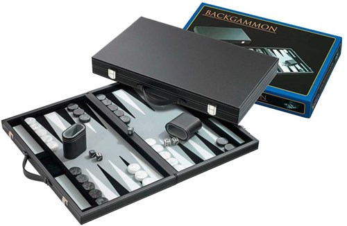 Philos Backgammon Koffer Medium Standaard (Grijs)