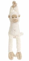Happy Horse knuffel aap Mickey muziekdoos - 40 cm pluche wit