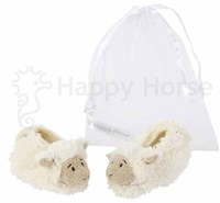 Happy Horse Lammy babyslofjes - wit - pluche - 10 cm - baby cadeau