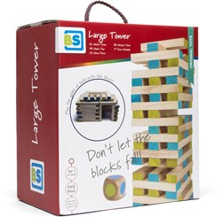 BS Toys Giant Tumble Tower - XXL Stapeltoren Hout Buitenspel