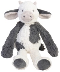 Happy Horse knuffel koe Casper 28cm - wit grijs - baby knuffel