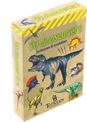 Tucker's Fun Factory Kaartspel - 50 Dinosauriërs Herkennen & Ontdekken