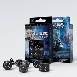 Q-Workshop Classic RPG zwart-wit dobbelstenen set (7)