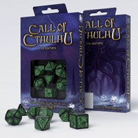 Q-Workshop Call of Cthulhu - 7e editie zwart en groen dobbelstenen Set (7)