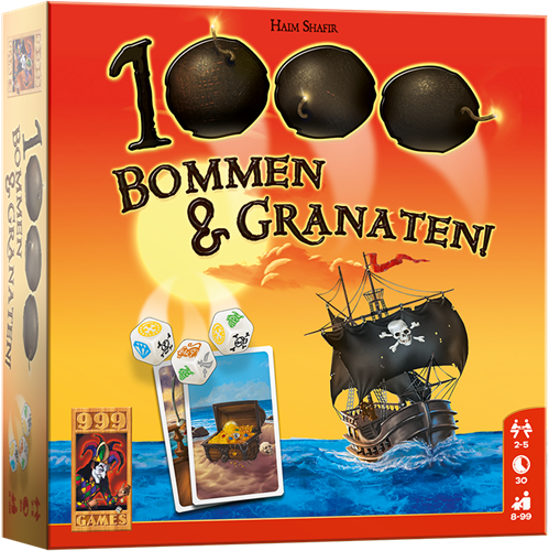 999 Games 1000 Bommen en Granaten Dobbelspel 8+