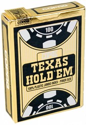 Copag Texas Hold'em Goud Jumbo Gezicht 2 index TBX Zwart