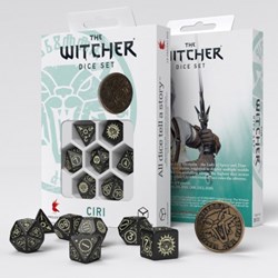 Q-Workshop The Witcher Dice Set - Ciri - De Zireael (7 stuks + munt)