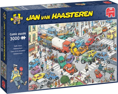 Jan van Haasteren legpuzzel verkeerschaos 3000 stukjes cartoon puzzel