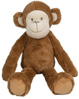 Happy Horse knuffel aap Micha 48cm - bruin - zachte pluche knuffel