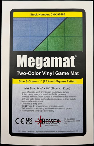 Chessex Omkeerbare Megamat 1 Inch Vierkanten Blauw Groen AANBIEDING