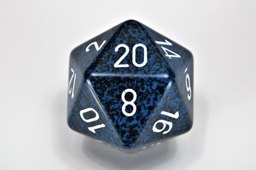 Chessex Stealth Gespikkeld 34mm D20