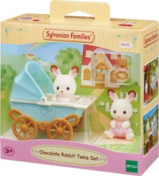 Sylvanian Families Chocoladekonijn Tweeling poppen set met accessoires