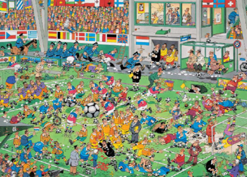 Puzzel Jan Van Haasteren Europa's voetbalkampioen  1000 stukjes