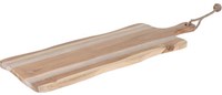 Hobbygroep Borrelplank teak met handvat en touw 59,5 x 20,2 x 1,5 cm