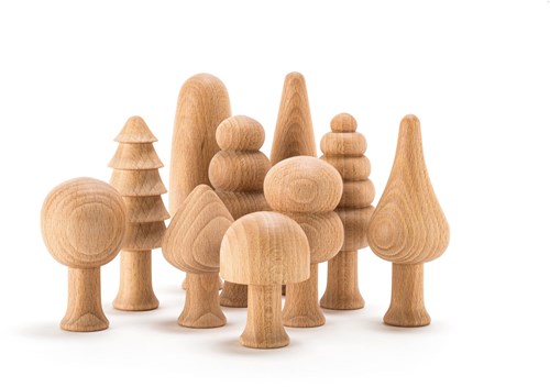 Ocamora houten speelgoed Forest pastel set - fantasierijk spel-3