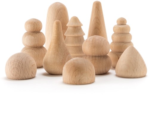 Ocamora houten speelgoed Bonsais pastel set - fantasierijk spel-3
