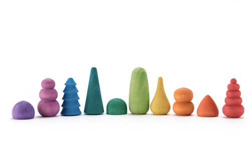 Ocamora houten speelgoed Bonsais pastel set - fantasierijk spel-2