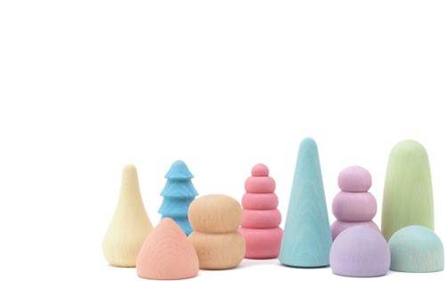 Ocamora houten speelgoed Bonsais pastel set - fantasierijk spel