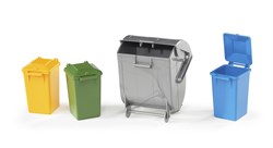 Bruder vuilnisemmers set kunststof speelgoed vuilcontainer 02607