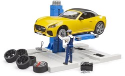 Bruder speelgoed Car Service Center met Roadster - speelset auto