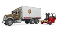 Bruder vrachtwagen MACK UPS met vorkheftruck speelgoedset-2