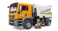 Bruder MAN TGS speelgoed stratenreiniger vrachtwagen oranje-2