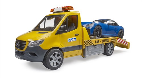 Bruder Mercedes Benz Sprinter autotransporter speelgoed met licht en geluid en roadster-2