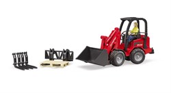 Bruder Schaffer Compact wiellader speelgoed met accessoires en figuur
