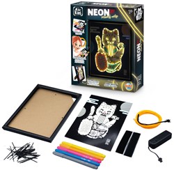 Buki neonframe knutselset Maneki Neko geluksbrengerkat hobby