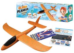 Buki zweefvliegtuig speelgoed 48cm oranje voor kinderen