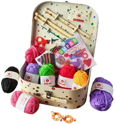 Buttonbag brei- en haakset voor kinderen - creatieve speelgoedkoffer