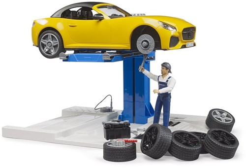 Bruder speelgoed Car Service Center met Roadster - speelset auto-3