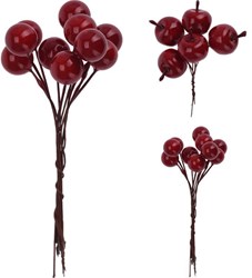 Home & Styling decoratie stekers rood kerstversiering kunststof
