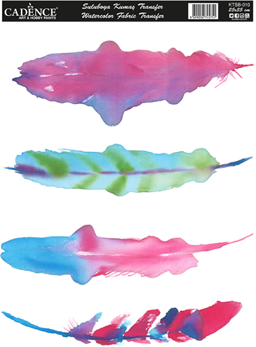 Cadence Cadence Textiel Transfer Aquarel KTSB-010 25x35 cm Veren