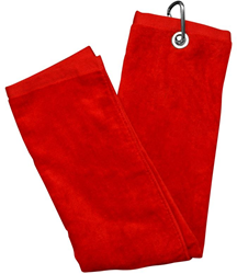 Longridge Blank Luxury 3 Fold Golf Towel - Red -