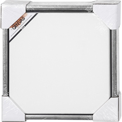ArtistLine canvas schilderij speelgoed met lijst 20x20 cm zilver