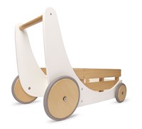 Kinderfeets 2-in-1 houten opbergkar & loopwagen - Wit-2