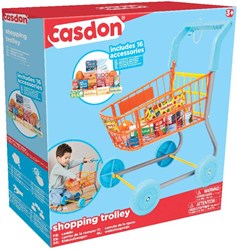 Casdon speelgoed winkelwagen - kleurrijke shopping trolley voor kinderen