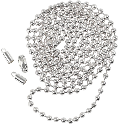 Creativ Company balletjesketting zilver 3 mm 1 meter DIY sieraden