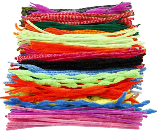 Creative Company Chenilledraad meerkleurig 30 cm lengte, 5-12 mm dikte - 500 stuks