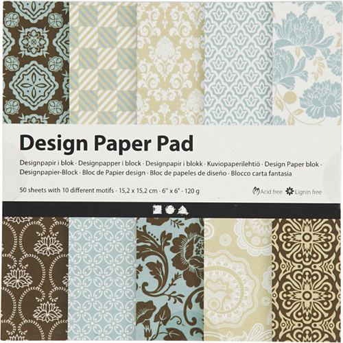 Creativ Company CC Design Papier Blok 15,2x15,2 cm 50 vel