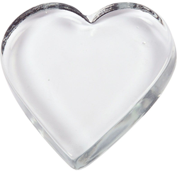 Creativ Company glazen hart decoratie transparant 10x9 cm glas