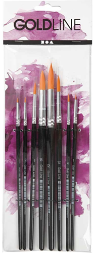Creativ Company acryl penselen set rond 8 stuks - schilderen en knutselen