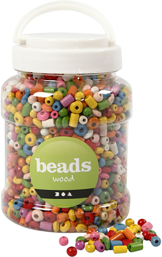 Creativ Company CC Houten Kralen 5-8 mm Multimix Klein 2170 stuks