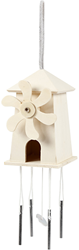 Creativ Company houten windgong molen decoratie 12 cm tuin