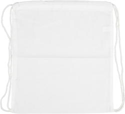 Creativ Company katoenen gymtas wit met treksluiting 37x41 cm