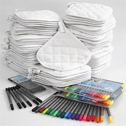 Creativ Company knutselset pannenlappen textielstiften creatief tekenen