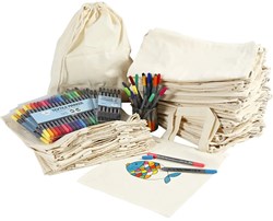 Creativ Company knutselset rugzakken tassen textielstiften kinderen