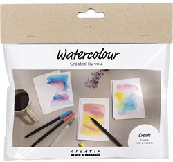 Creativ Company aquarel kaarten set - mini hobbyset kaarten maken